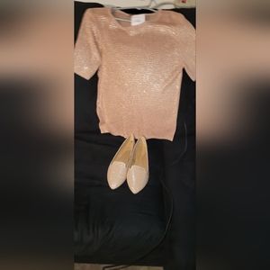 Simmery pink blouse and shoes